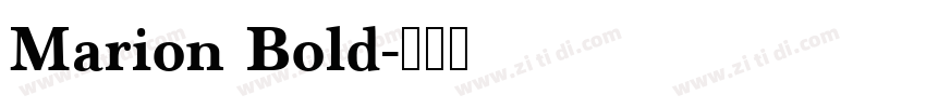 Marion Bold字体转换